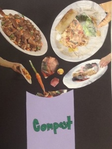 Collage about composting